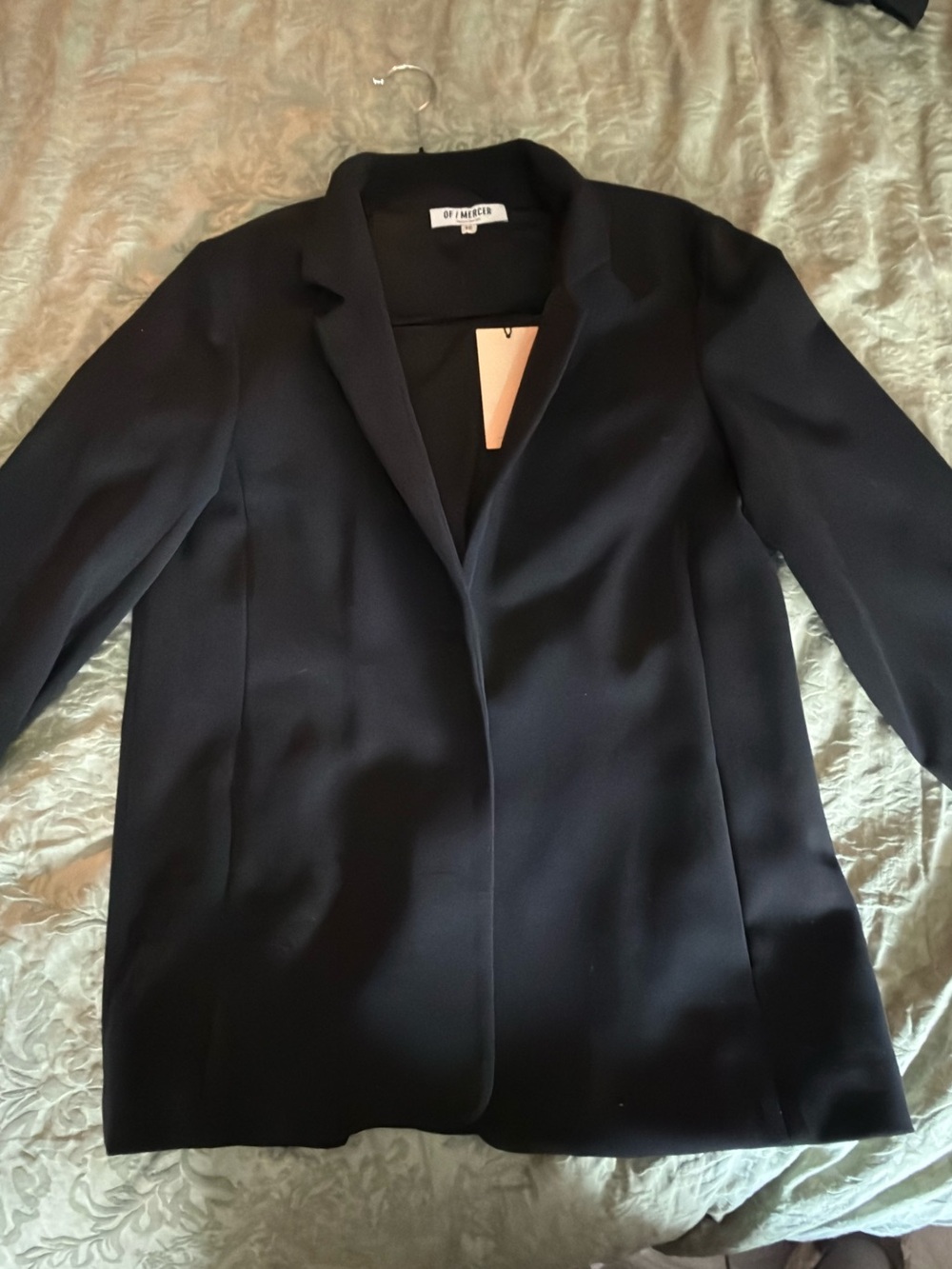 Of Mercer Tailored Black Women's Blazer Jacket - Classic Single-Breasted